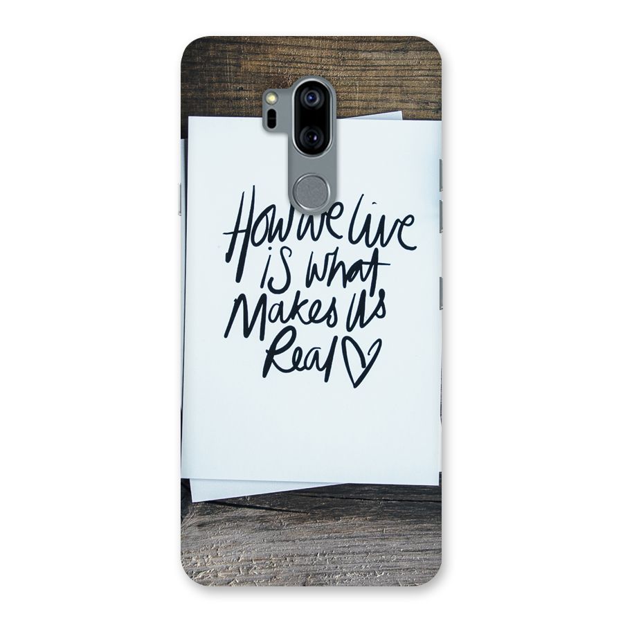 How We Live Back Case for LG G7