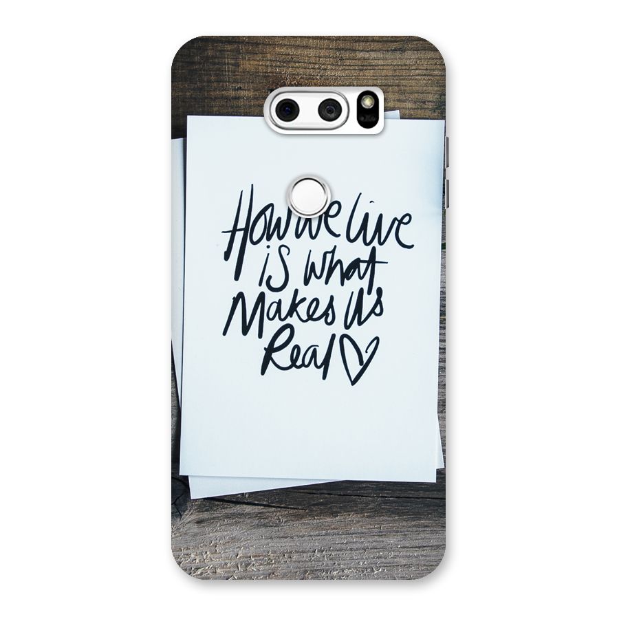 How We Live Back Case for LG V30