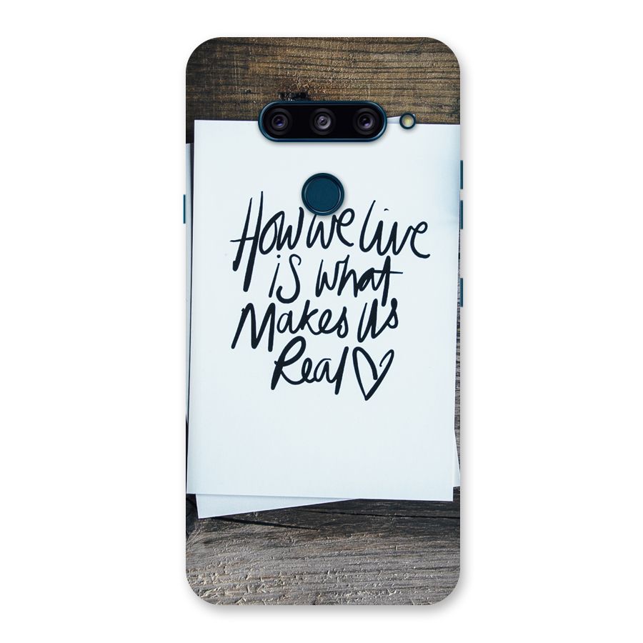 How We Live Back Case for LG  V40 ThinQ