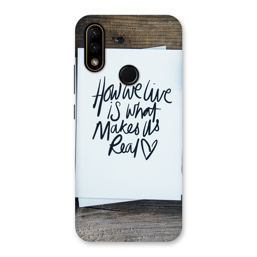 How We Live Back Case for Lenovo A6 Note