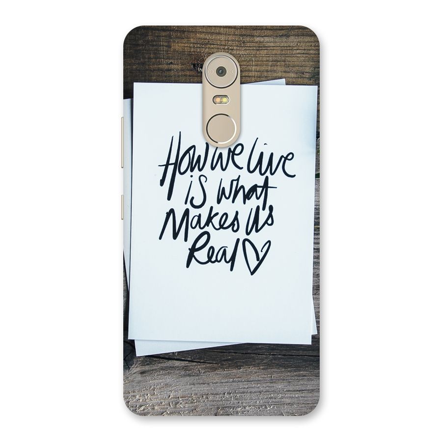 How We Live Back Case for Lenovo K6 Note