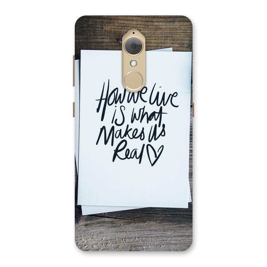 How We Live Back Case for Lenovo K8