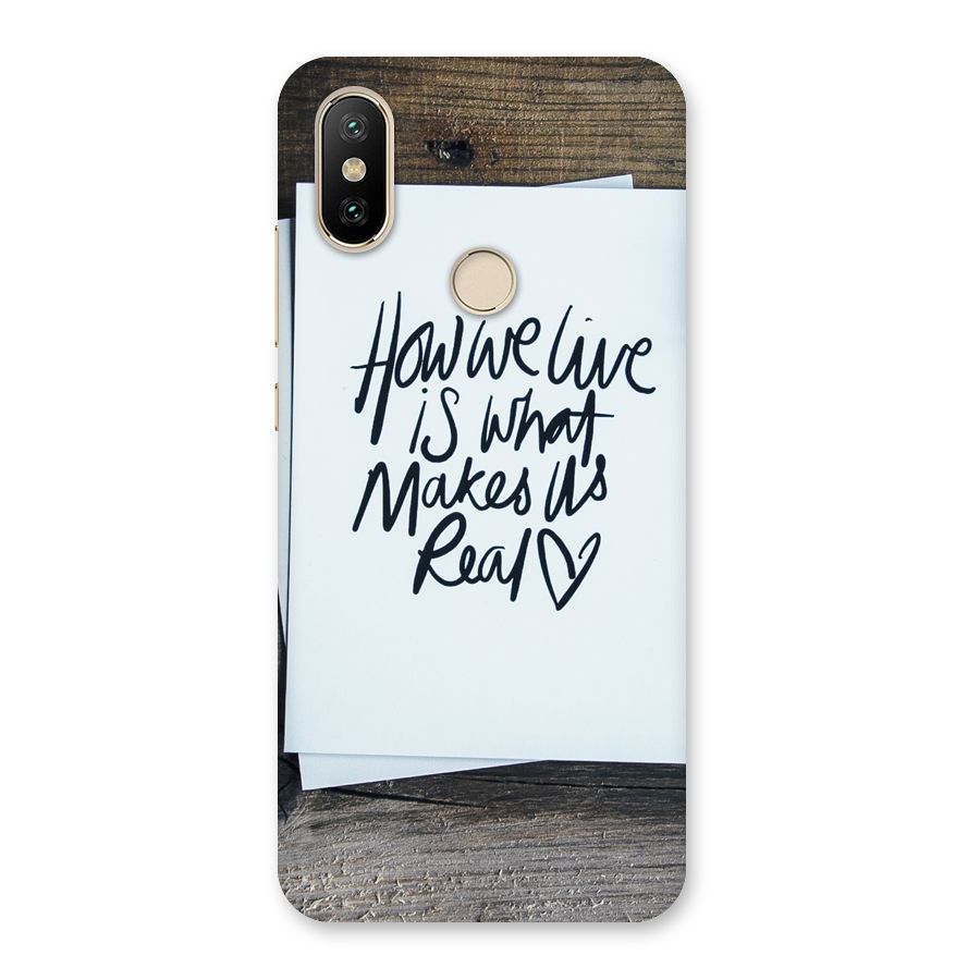 How We Live Back Case for Mi A2