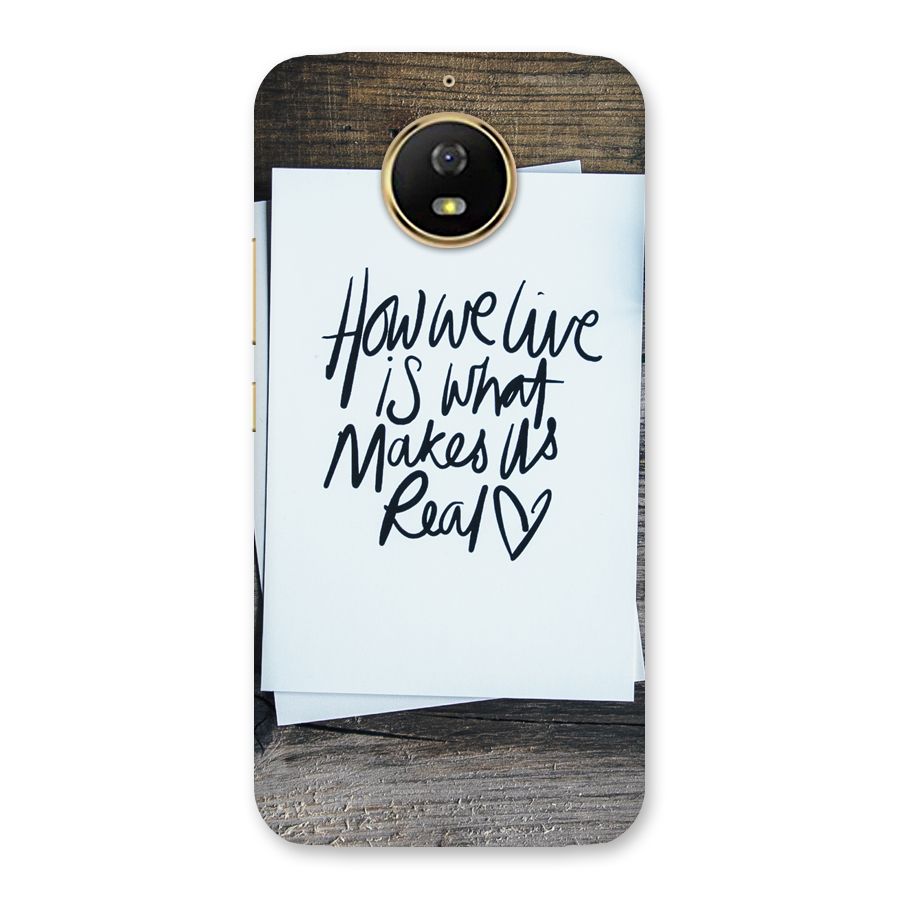 How We Live Back Case for Moto G5s