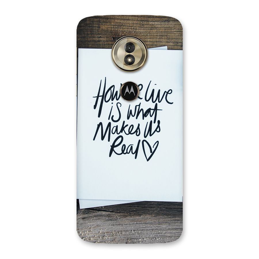 How We Live Back Case for Moto G6 Play