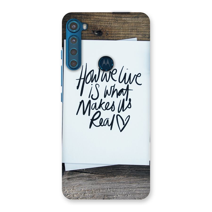 How We Live Back Case for Motorola One Fusion Plus