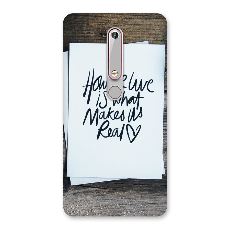 How We Live Back Case for Nokia 6.1