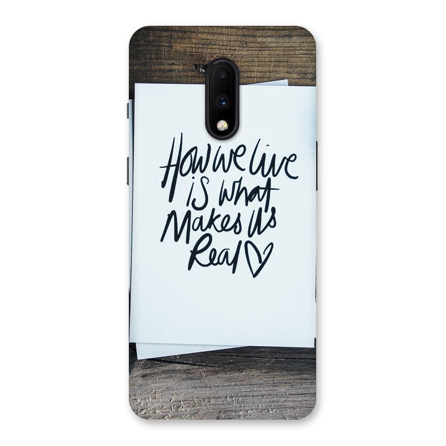 How We Live Back Case for OnePlus 7