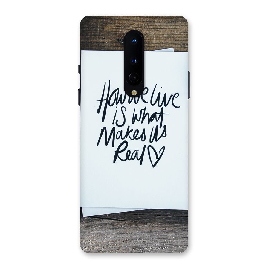 How We Live Back Case for OnePlus 8