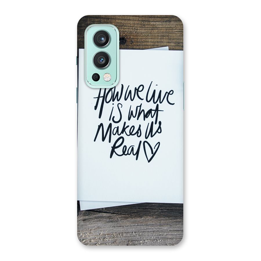 How We Live Back Case for OnePlus Nord 2 5G