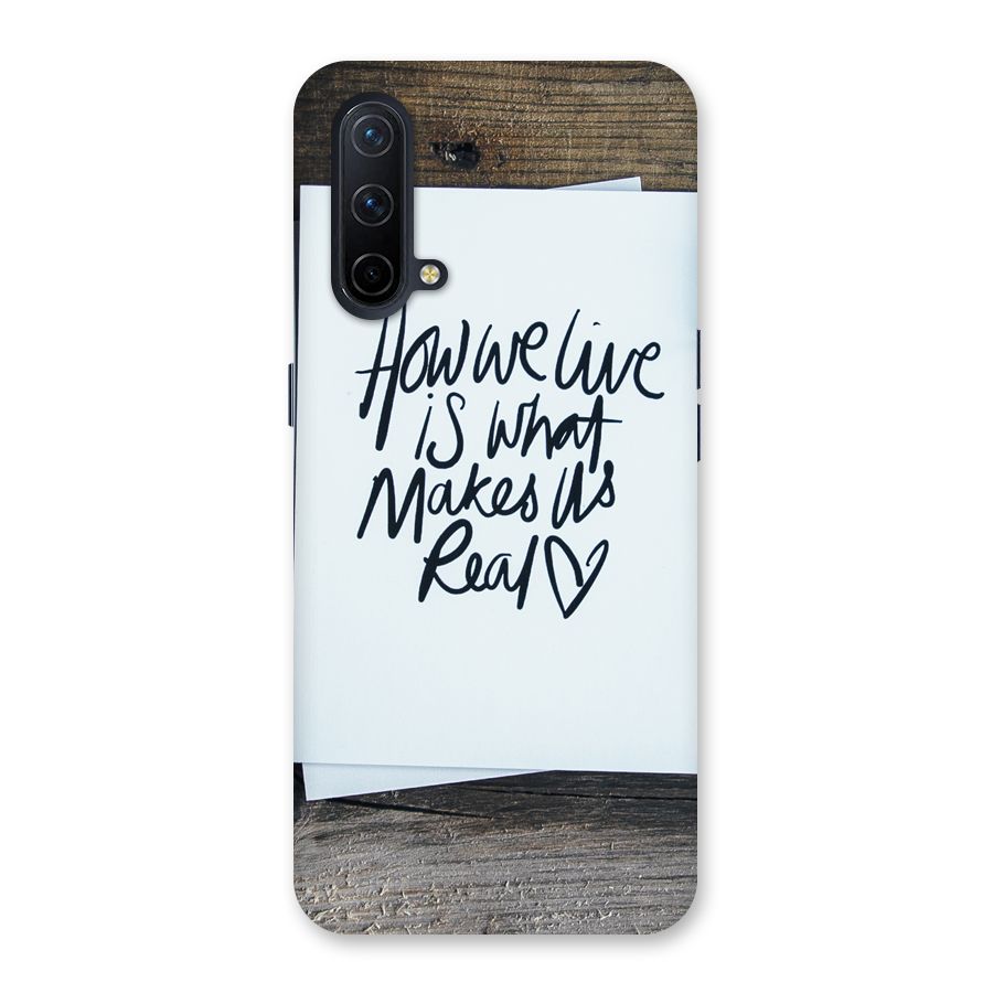 How We Live Back Case for OnePlus Nord CE 5G