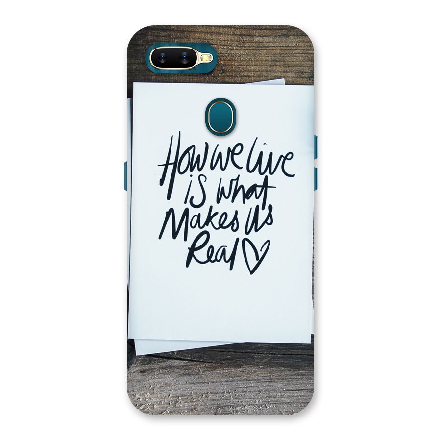 How We Live Back Case for Oppo A11k
