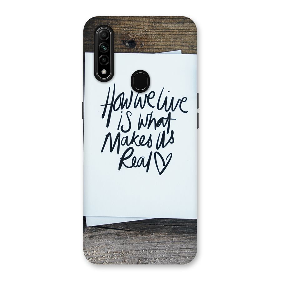 How We Live Back Case for Oppo A31