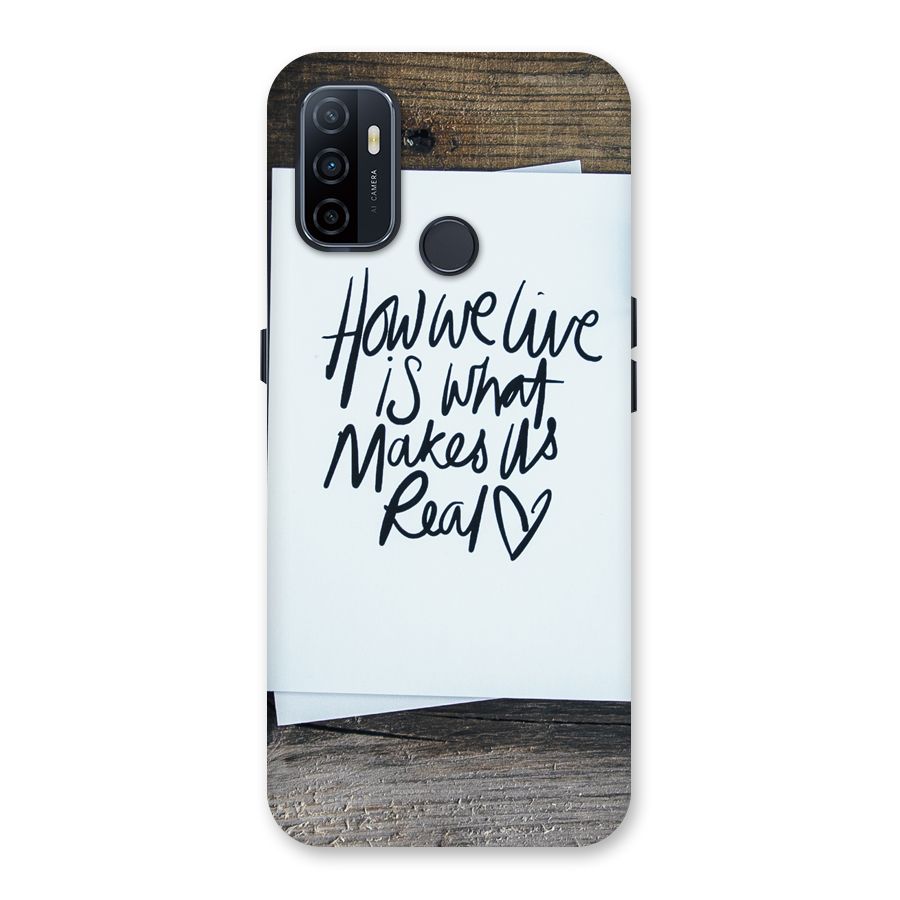 How We Live Back Case for Oppo A32