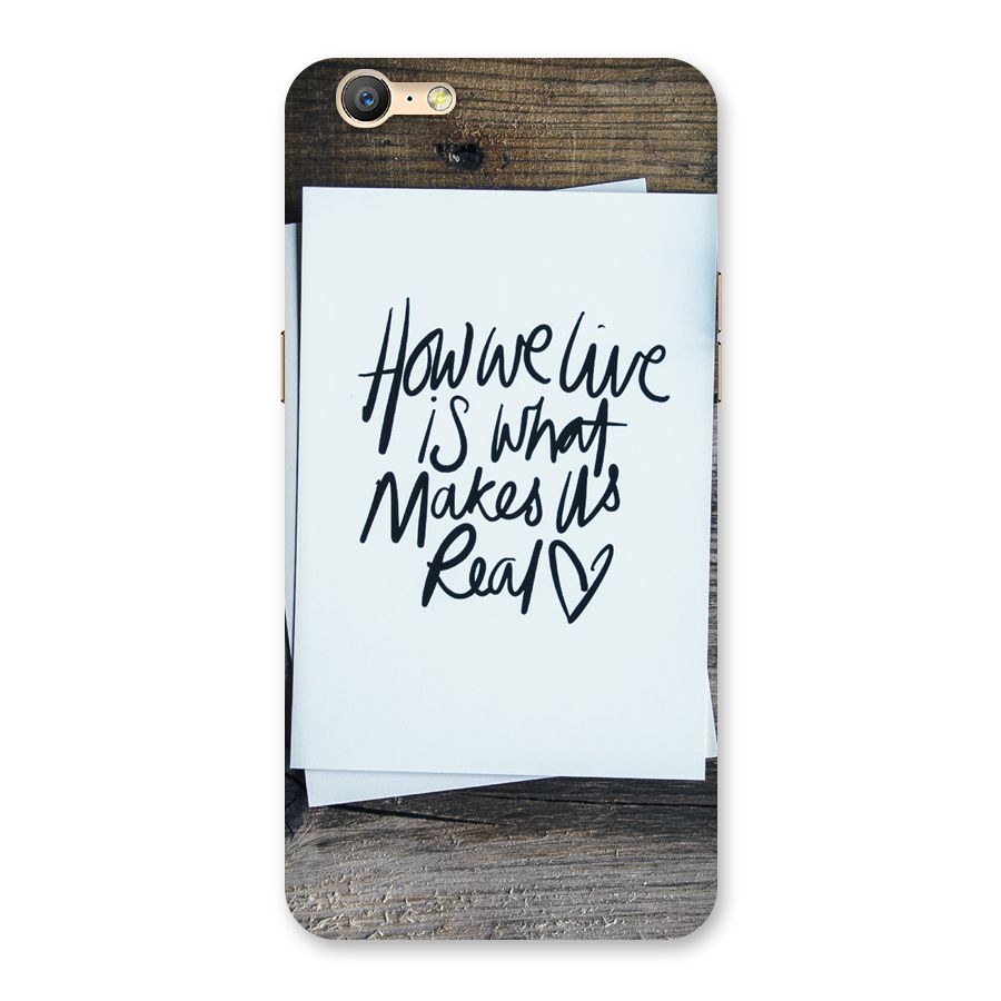 How We Live Back Case for Oppo A39