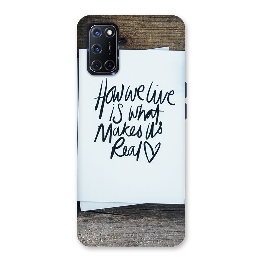 How We Live Back Case for Oppo A52