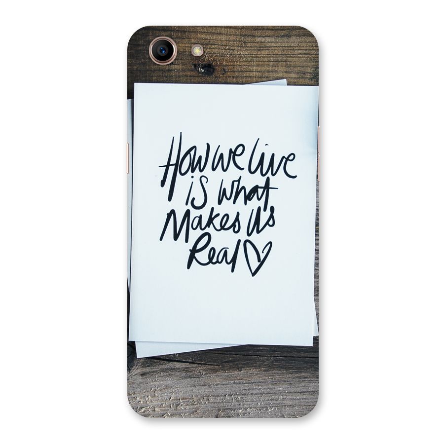 How We Live Back Case for Oppo A83 (2018)