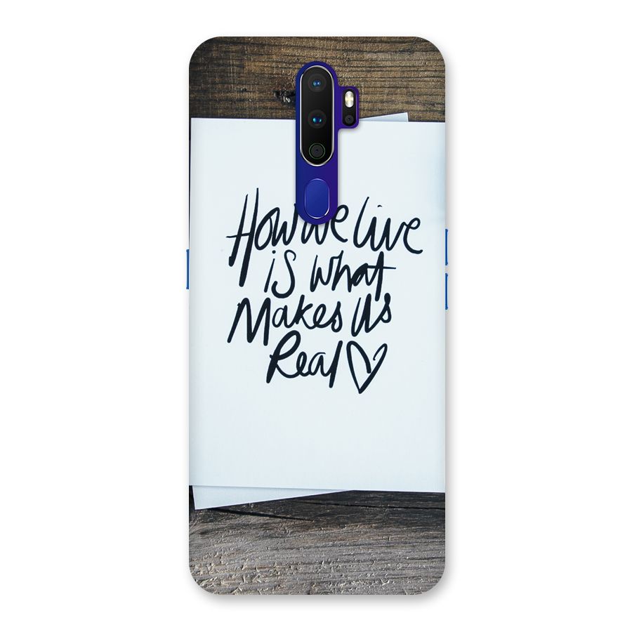 How We Live Back Case for Oppo A9 (2020)