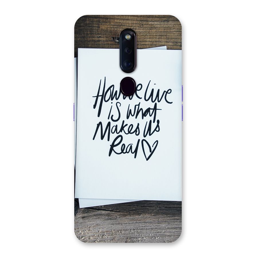 How We Live Back Case for Oppo F11 Pro