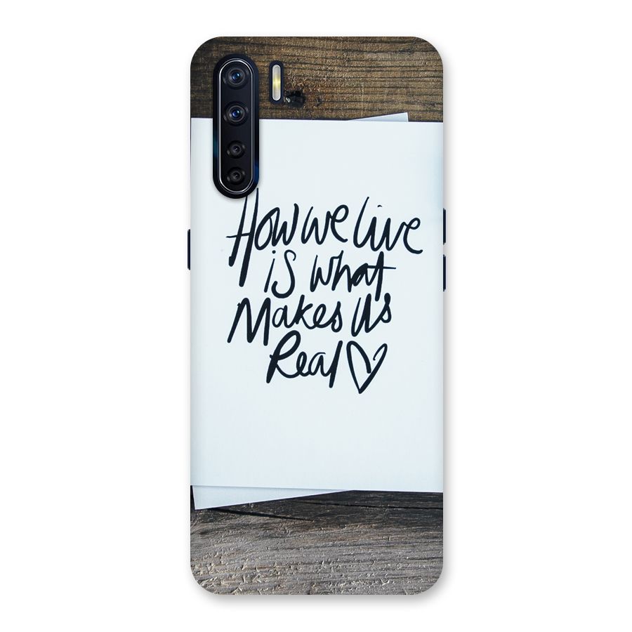 How We Live Back Case for Oppo F15