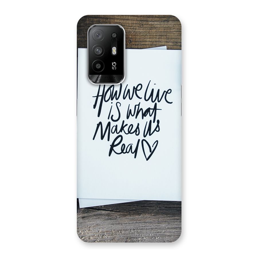 How We Live Back Case for Oppo F19 Pro Plus 5G