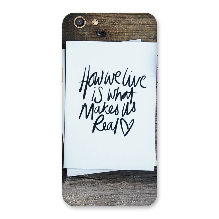 How We Live Back Case for Oppo F3