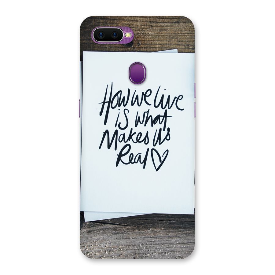 How We Live Back Case for Oppo F9