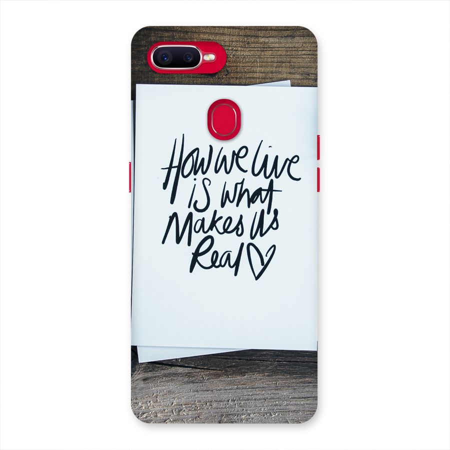 How We Live Back Case for Oppo F9 Pro