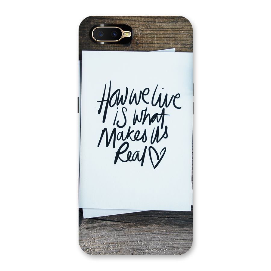 How We Live Back Case for Oppo K1