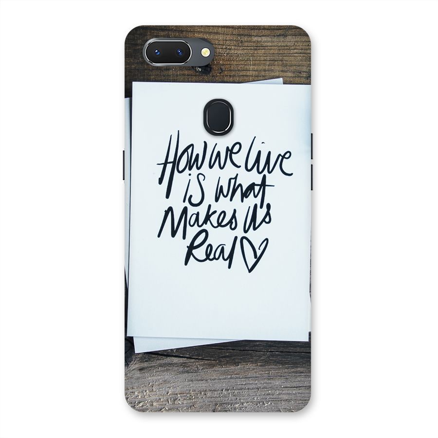 How We Live Back Case for Oppo Realme 2