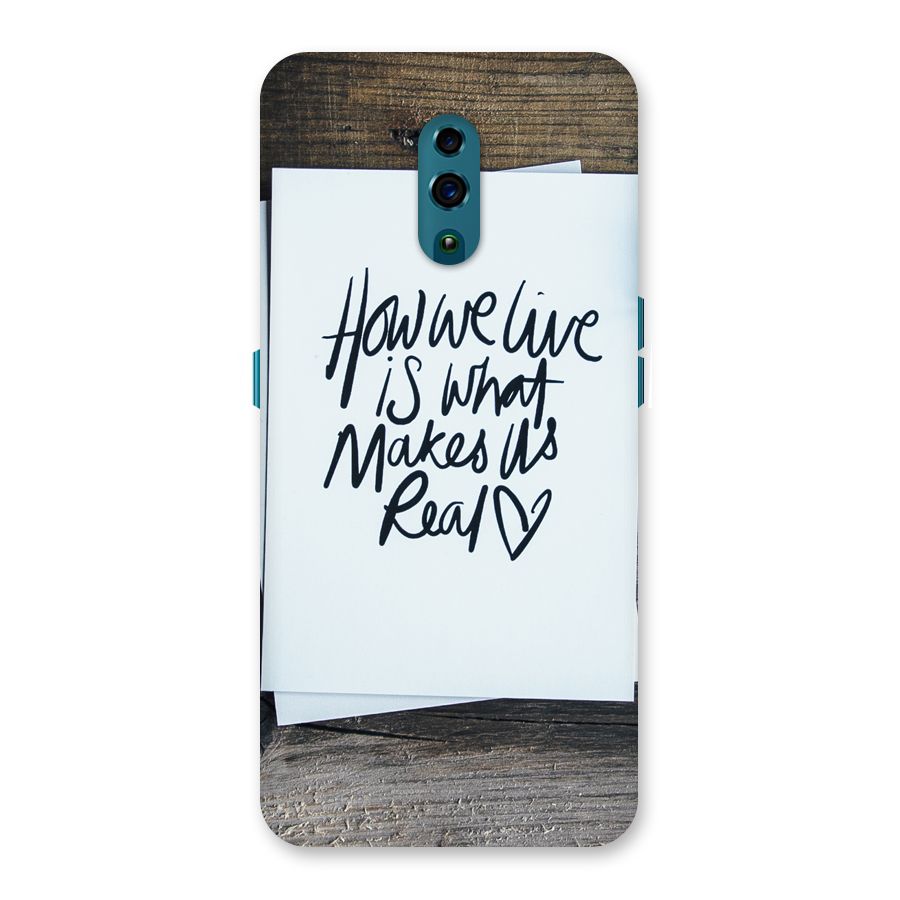 How We Live Back Case for Oppo Reno