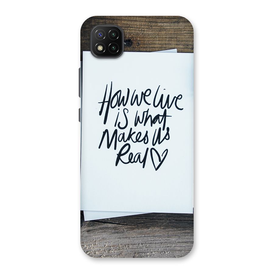 How We Live Back Case for Poco C3