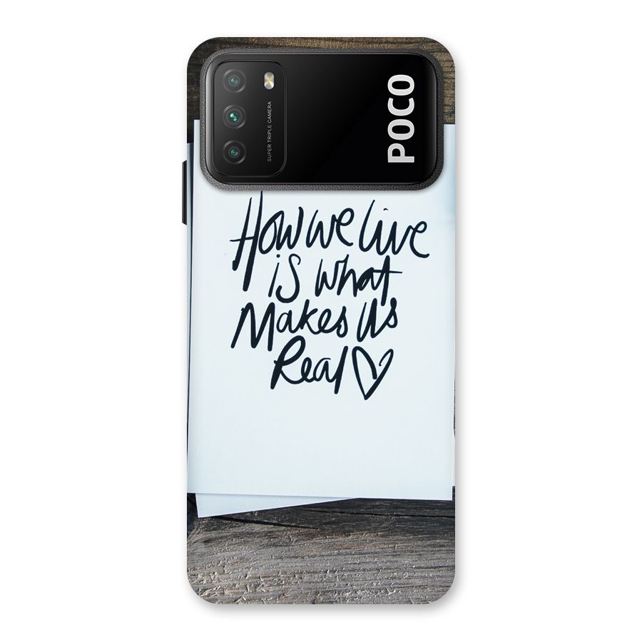 How We Live Back Case for Poco M3