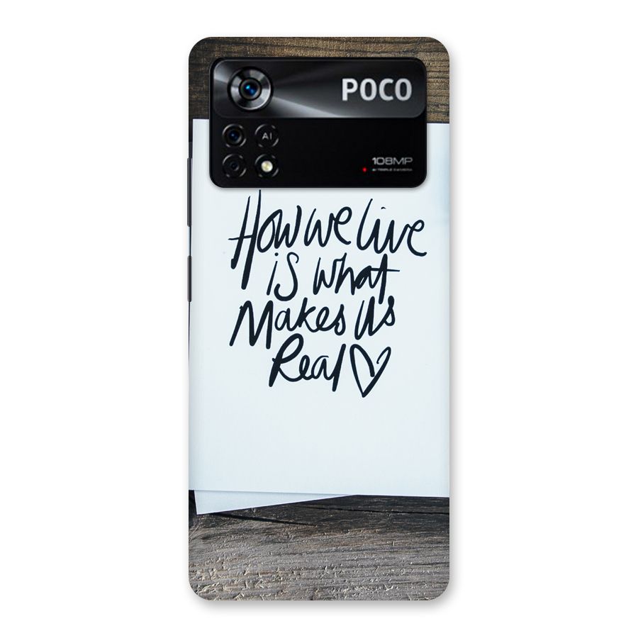 How We Live Back Case for Poco X4 Pro 5G
