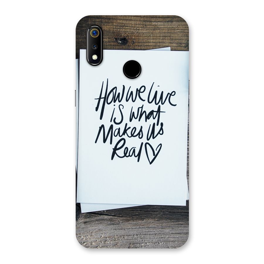 How We Live Back Case for Realme 3