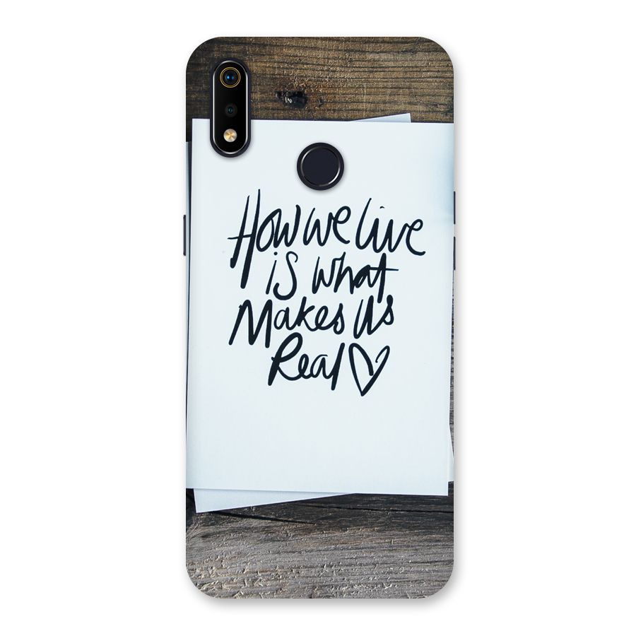 How We Live Back Case for Realme 3i
