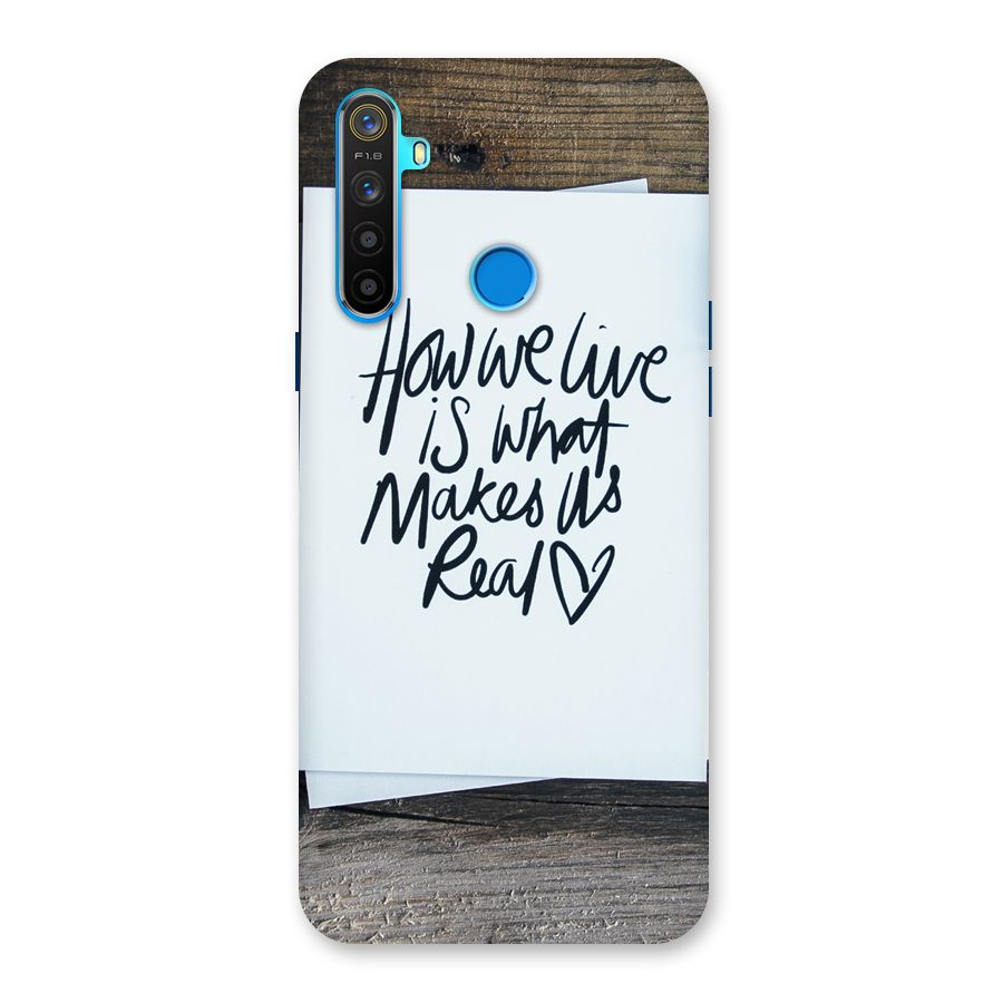 How We Live Back Case for Realme 5