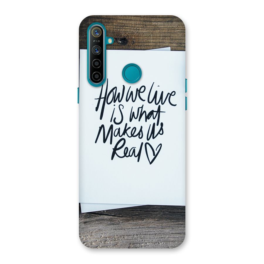 How We Live Back Case for Realme 5i