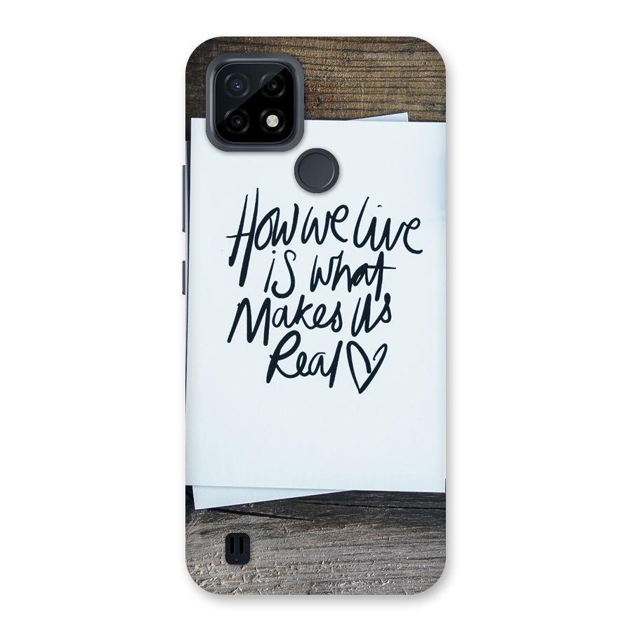 How We Live Back Case for Realme C21
