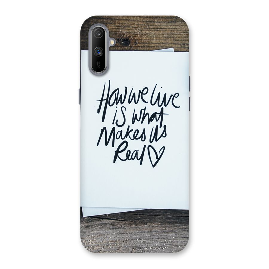 How We Live Back Case for Realme C3