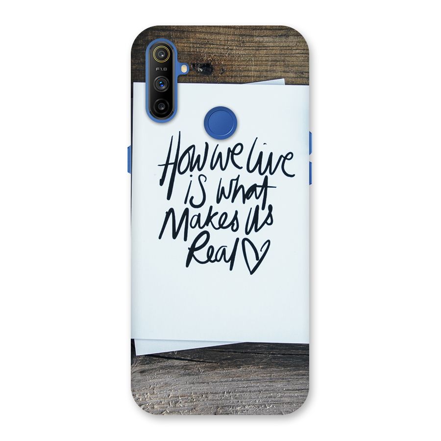 How We Live Back Case for Realme Narzo 10A