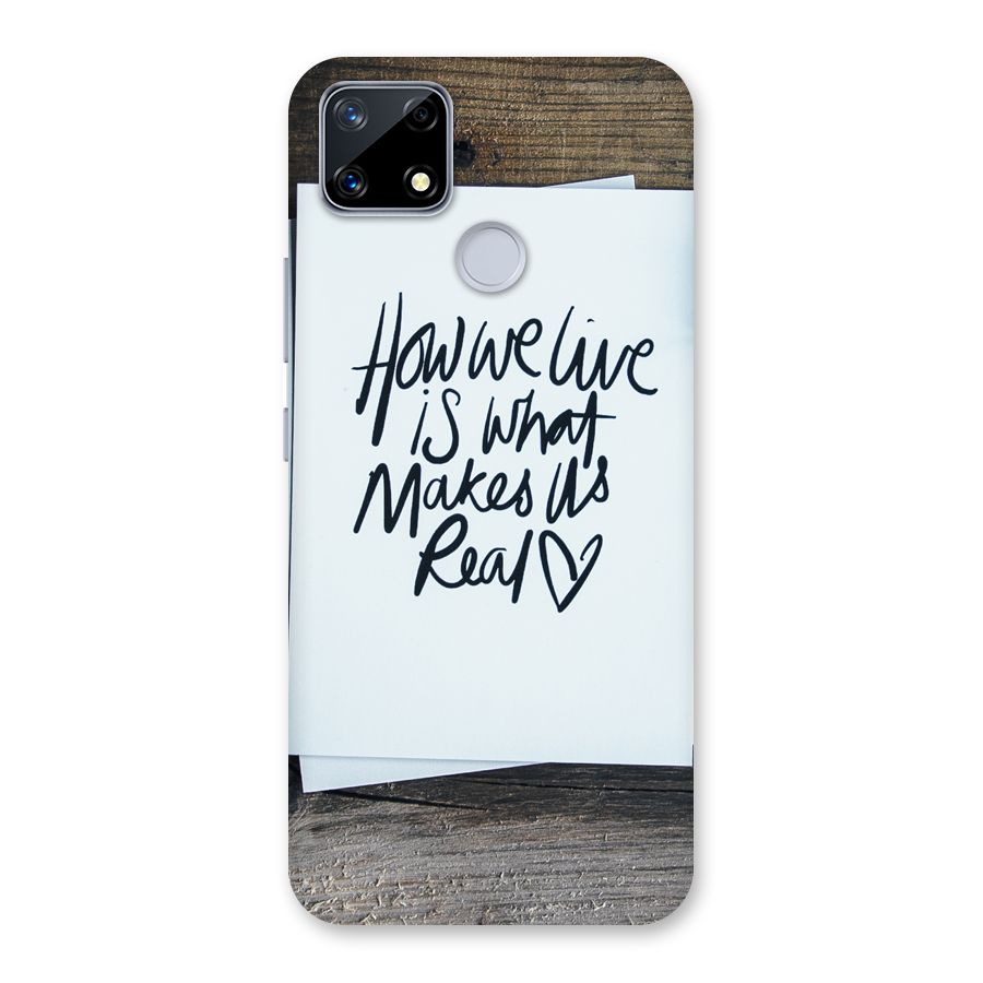 How We Live Back Case for Realme Narzo 20