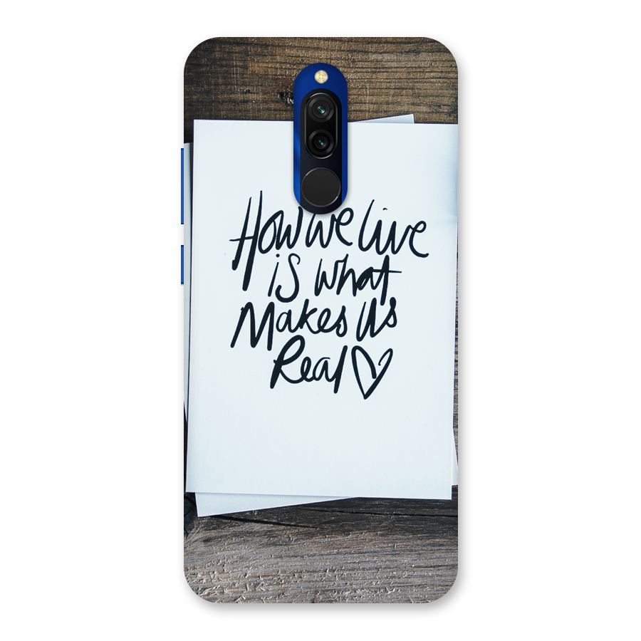 How We Live Back Case for Redmi 8