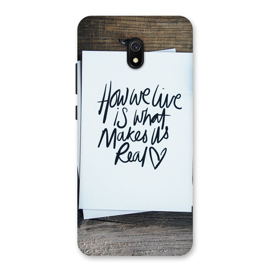 How We Live Back Case for Redmi 8A