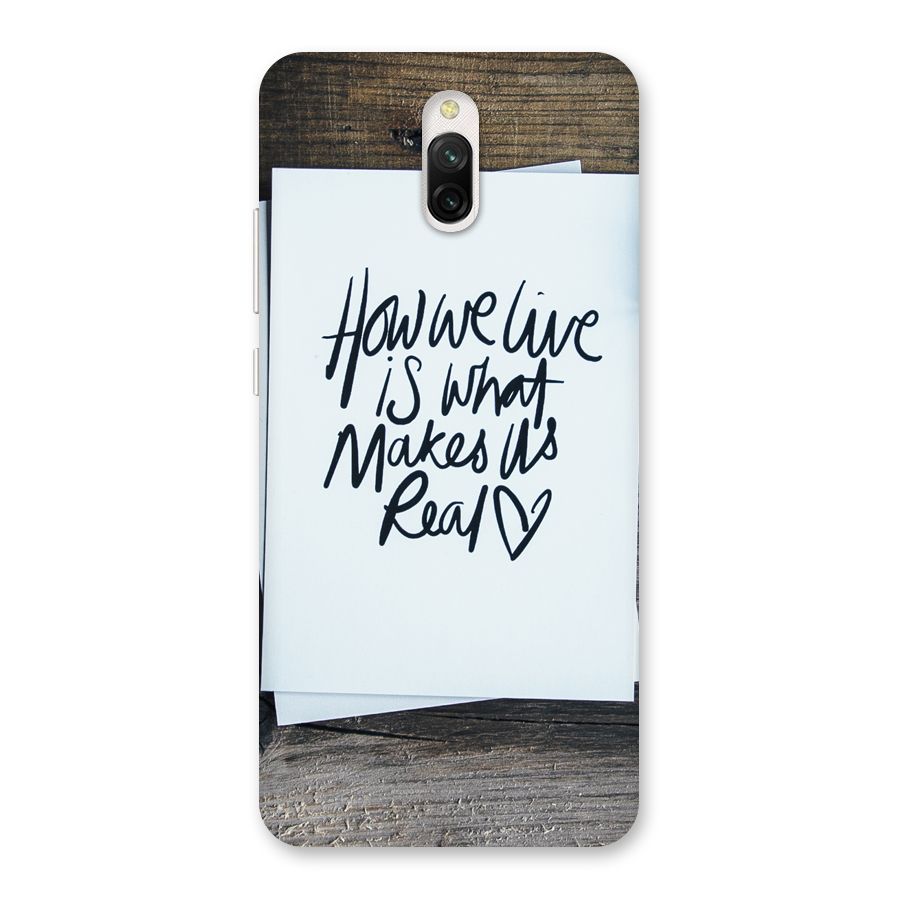 How We Live Back Case for Redmi 8A Dual
