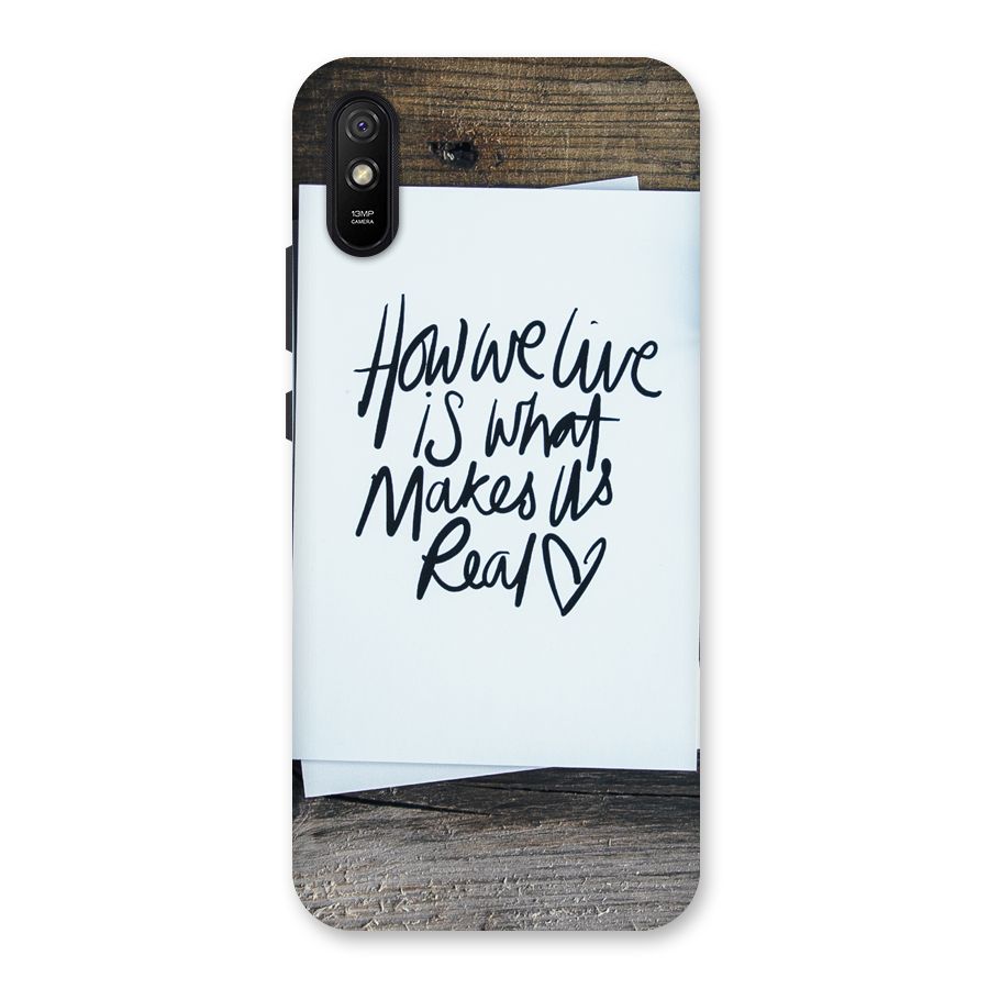 How We Live Back Case for Redmi 9A