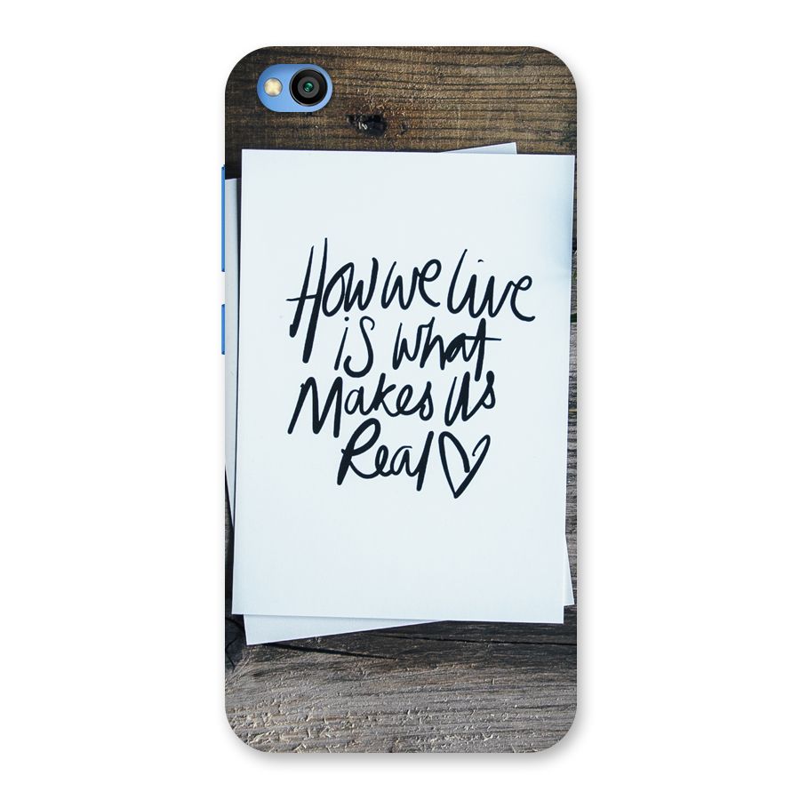 How We Live Back Case for Redmi Go