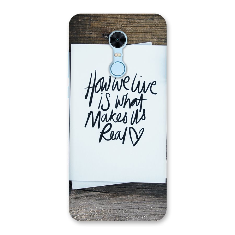 How We Live Back Case for Redmi Note 5