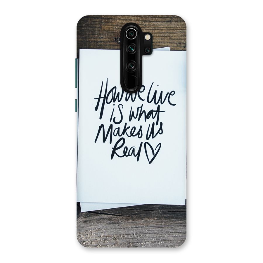 How We Live Back Case for Redmi Note 8 Pro
