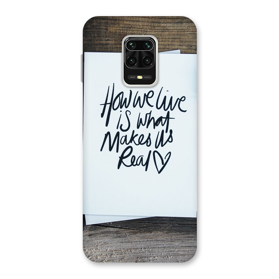 How We Live Back Case for Redmi Note 9 Pro